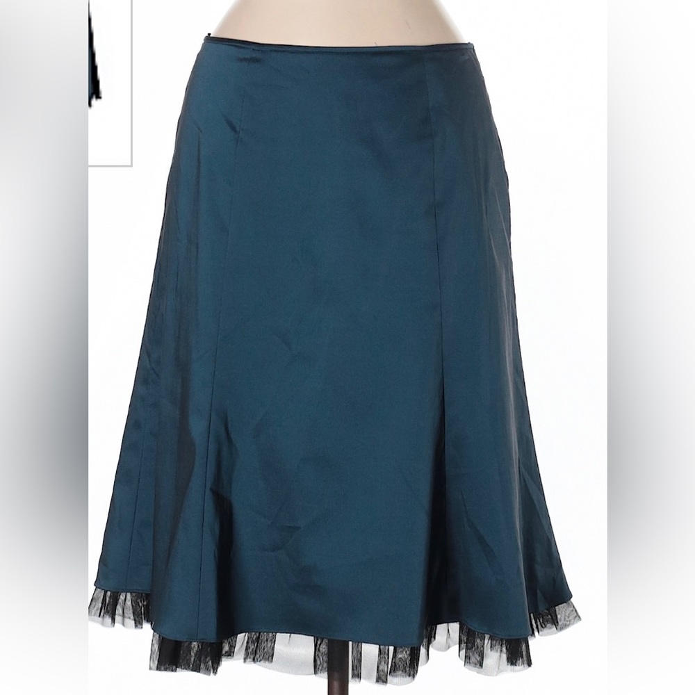 Adrianna Papell teal Flounce Skirt, size 6